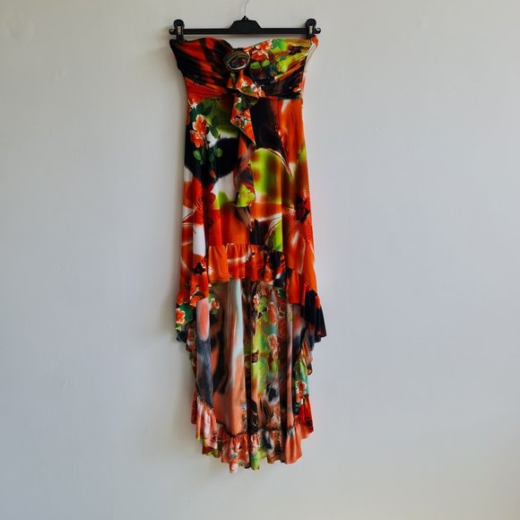 Facemod Dresses & Skirts - Facemod Multicolour Strapless Summer Party Dress Sz M Stretch